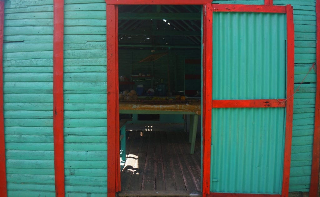There’s no street names in the villages. Dominican people paint their houses. The colour of a particular house is that house’s address.