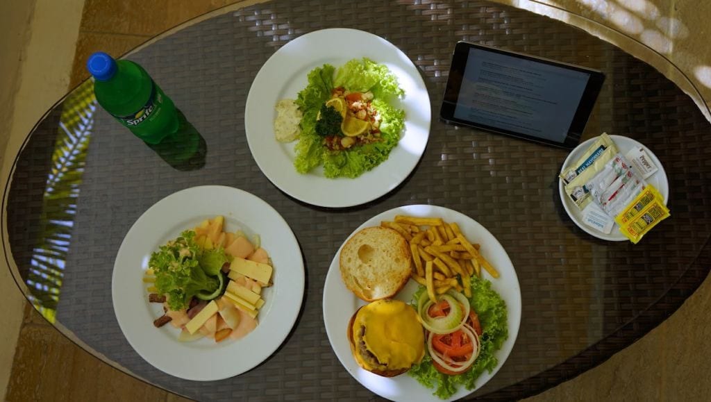 A traditional breakfast. I ordered room service so I could get more work done. They’ve got great service here. They’ll grant your every wish. The concierge told me he could send a lady specialist to set up my jacuzzi for me. Curiosity got the best of me and I accepted his offer. I’ll show you the results later today.