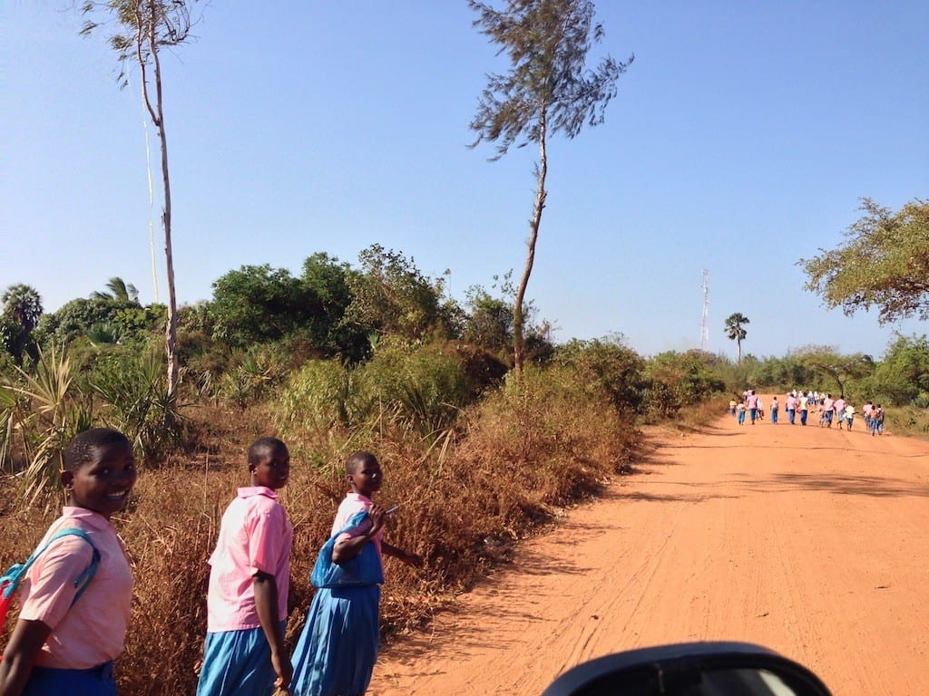 Children on dirt road