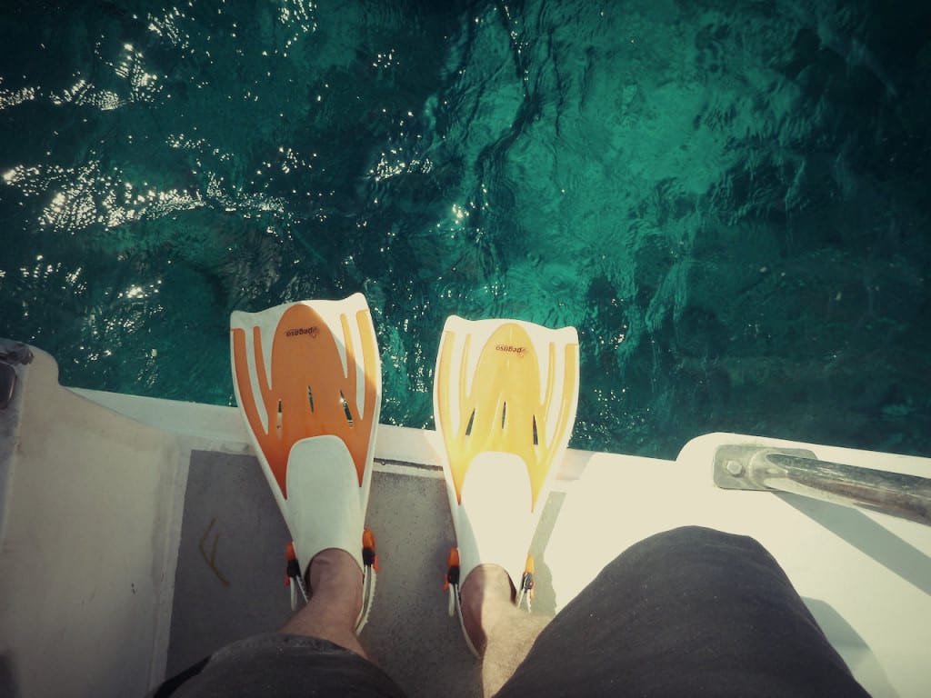 The worst moment. Right before the jump.