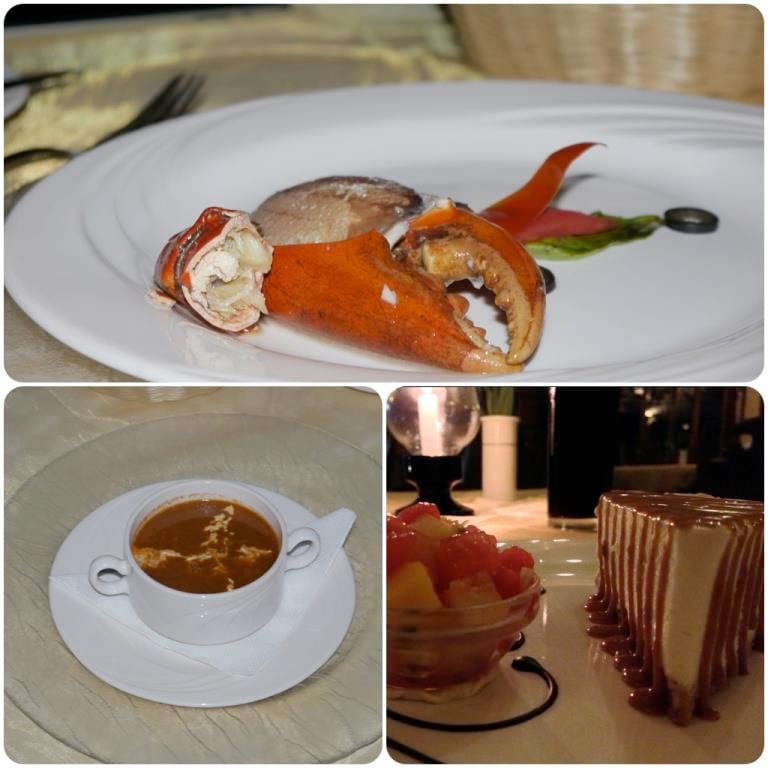 „A la carte” supper. For an extra fee. Around 50 dollars, I think.