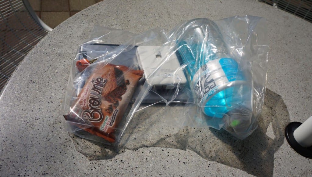 I packed all of my earthly possessions into a plastic bag.